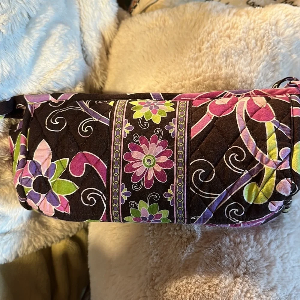 Vera Bradley Wristlet/Make Up Bag Quilted Soft Sided 10” long 4” high 2” wide